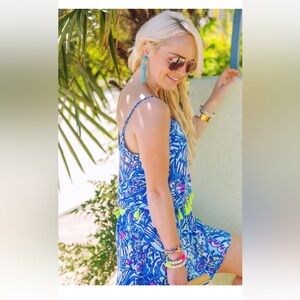 NWT LILLY PULITZER RAMONA SKORT SET BLUE CEVICHE TASSELS BRAND NEW WITH TAGS